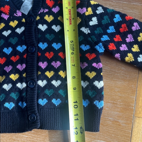 Primary Baby Rainbow Hearts cardigan Baby 6-12 months cotton with hood - Picture 7 of 7